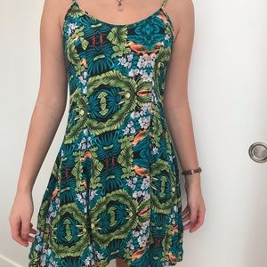 Floral green dress